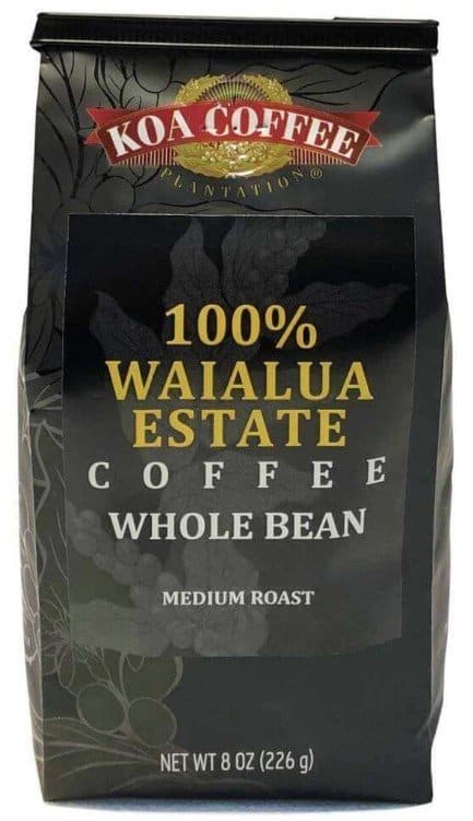 100% Waialua Estate Whole Bean Medium Roast Coffee