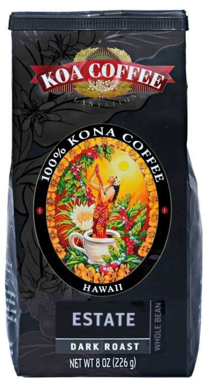 Estate Dark Roast Whole Bean 100% Kona Coffee